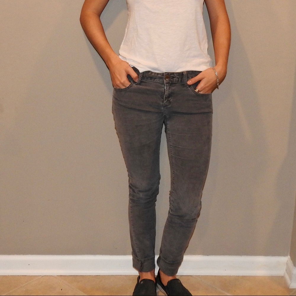 Gray corduroy pants